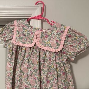 Celine Floral Kids Dress with Pink Accents